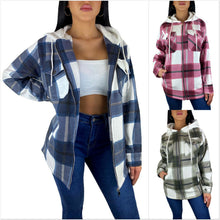 Laden Sie das Bild in den Galerie-Viewer, Hemdjacke mit Kapuze +7Farbe