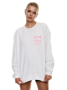 Sweatshirt Oversized- Good Vibes Only