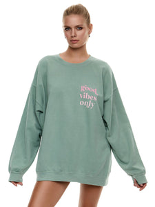 Sweatshirt Oversized- Good Vibes Only