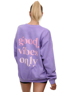 Sweatshirt Oversized- Good Vibes Only