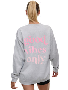 Sweatshirt Oversized- Good Vibes Only