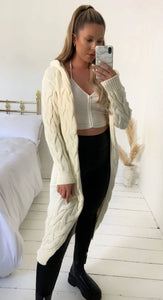 Strick Cardigan mit Kapuze