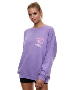 Sweatshirt Oversized- Good Vibes Only