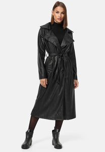 Trenchcoat aus Kundleder mit Gürtel